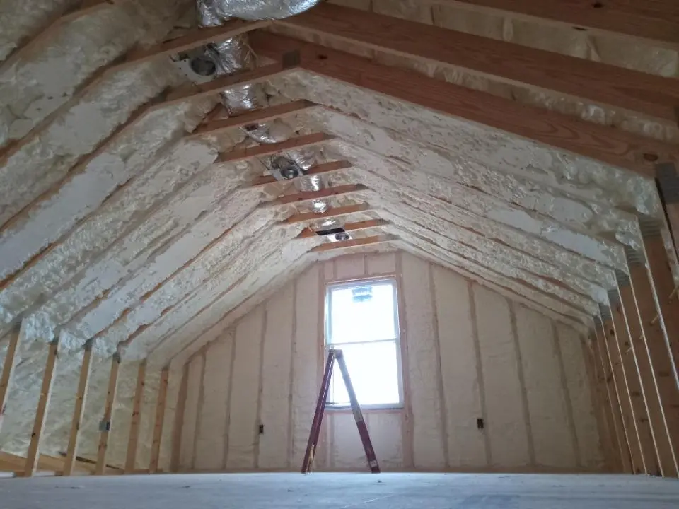 Spray foam roofing application for Crawl Space Insulation project in Los Ranchos de Albuquerque